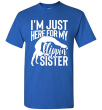 Load image into Gallery viewer, I'm Just Here For My Flippin' Sister Gymnastics Brother Tshirt