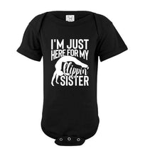 Load image into Gallery viewer, I'm Just Here For My Flippin' Sister Gymnastics Brother Tshirt
