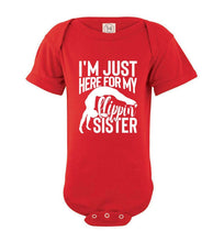 Load image into Gallery viewer, I'm Just Here For My Flippin' Sister Gymnastics Brother Tshirt